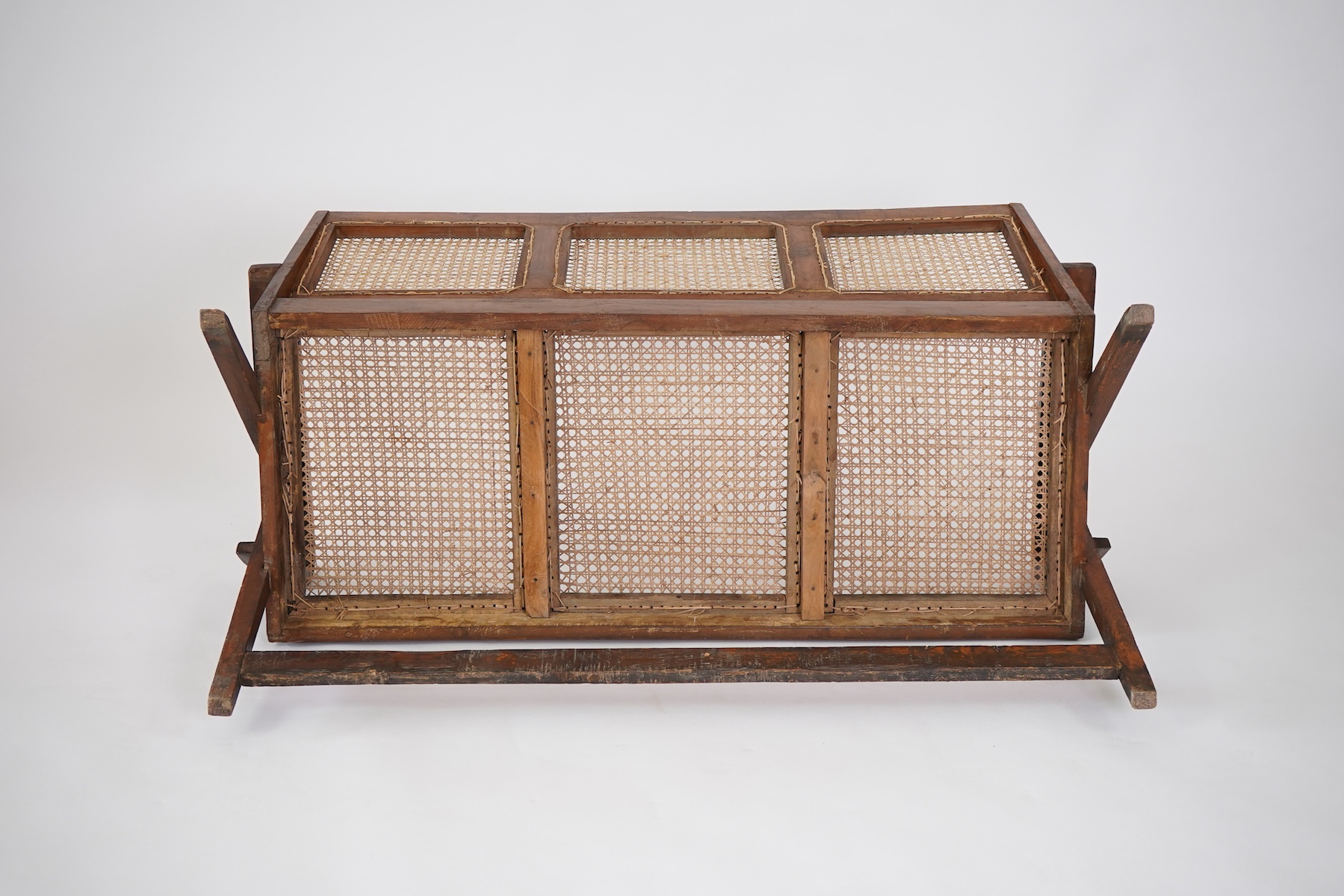 Pierre Jeanneret (Swiss, 1896-1967) for Chandigarh: A teak banquette PJ010705